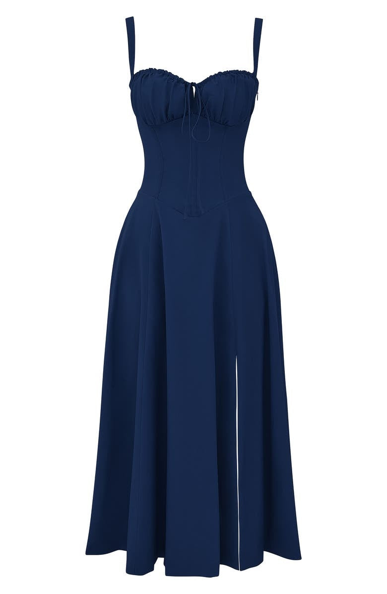 Florales Bustier Midriff Cutout Bodycon Kleid