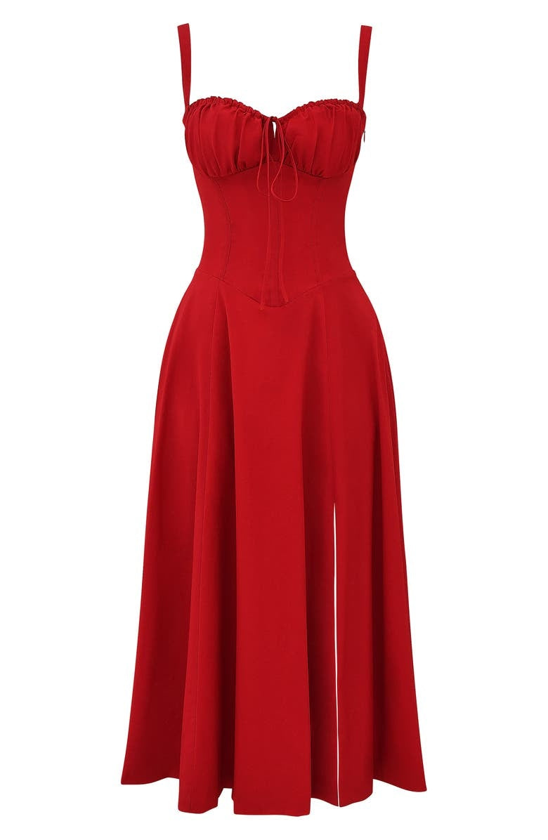 Florales Bustier Midriff Cutout Bodycon Kleid