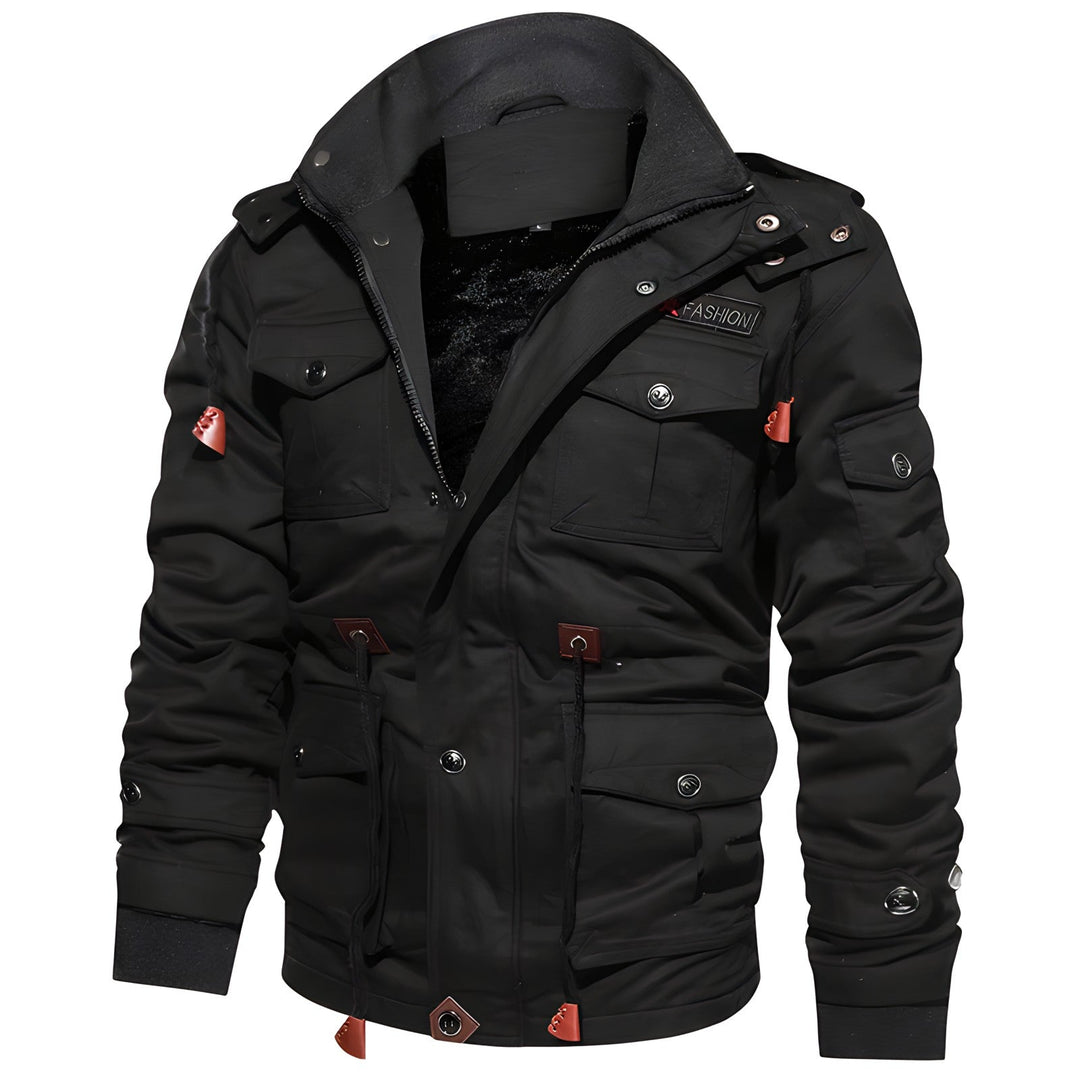 Herren Militärjacke Mit Mehreren Taschen