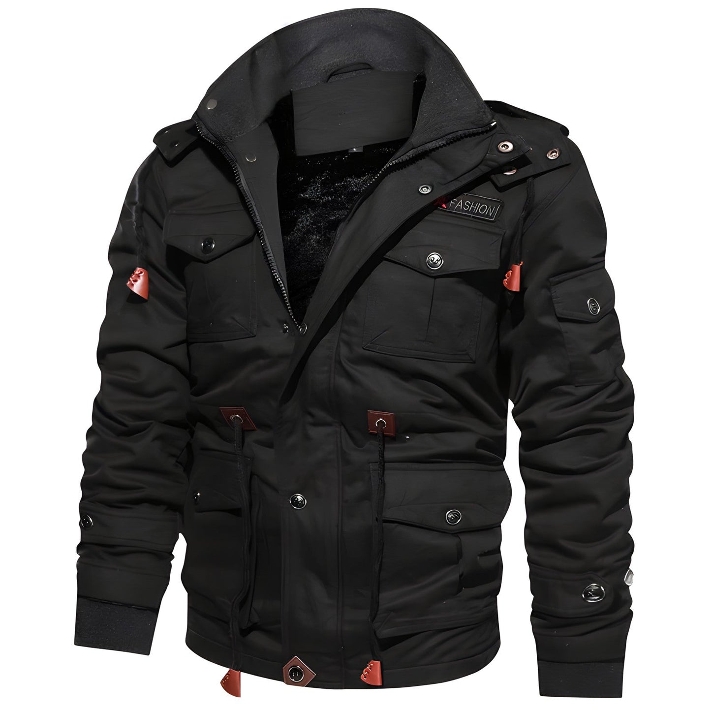 Herren Militärjacke Mit Mehreren Taschen