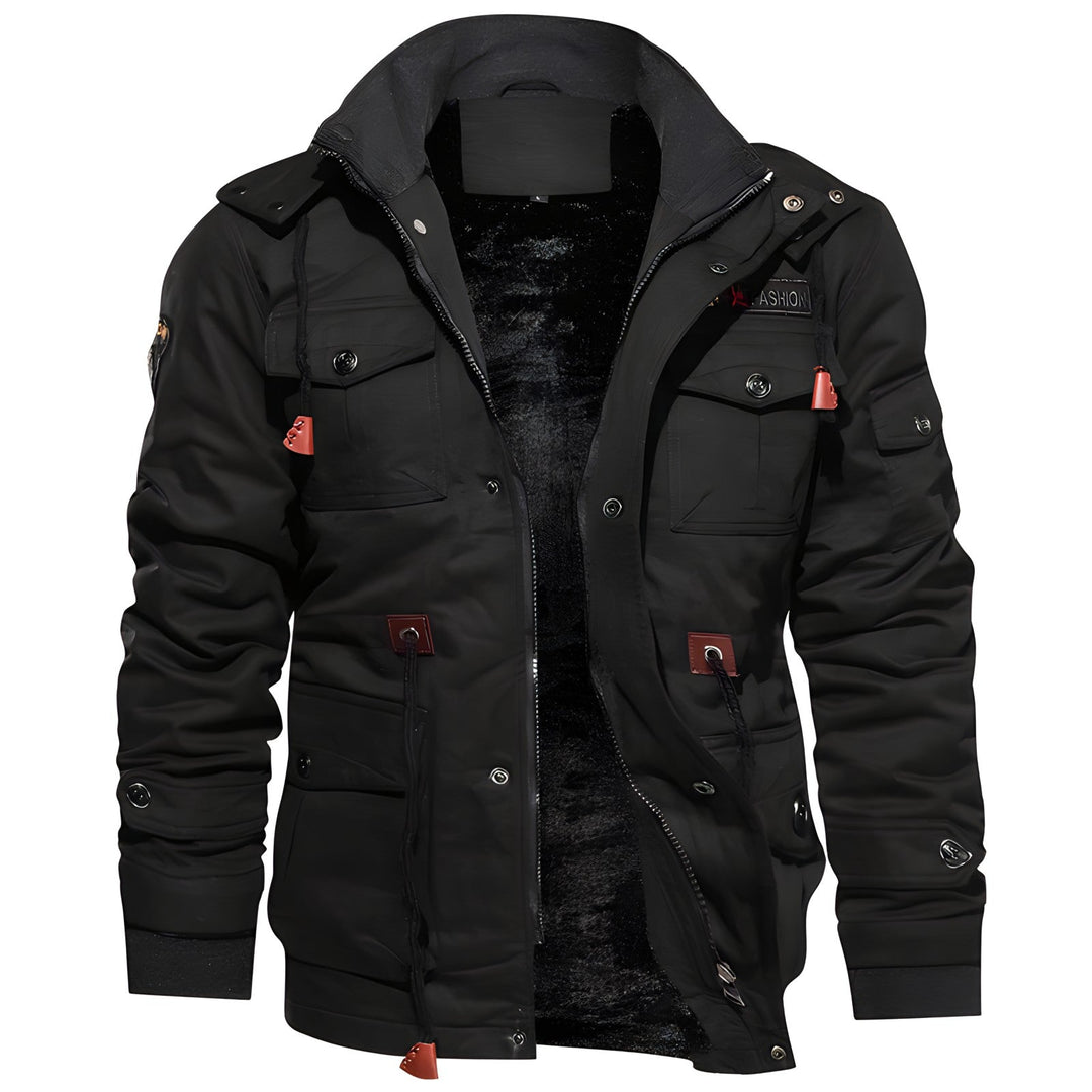 Herren Militärjacke Mit Mehreren Taschen