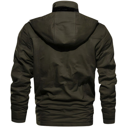Herren Militärjacke Mit Mehreren Taschen