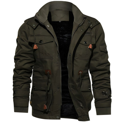 Herren Militärjacke Mit Mehreren Taschen
