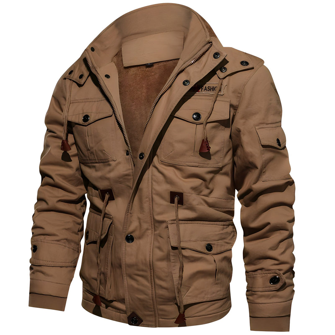 Herren Militärjacke Mit Mehreren Taschen