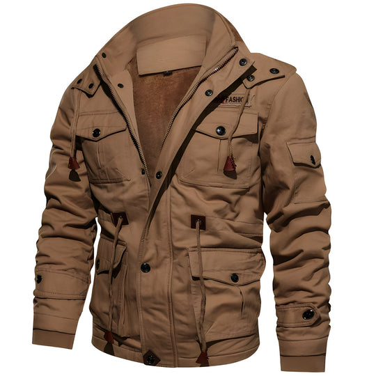 Herren Militärjacke Mit Mehreren Taschen