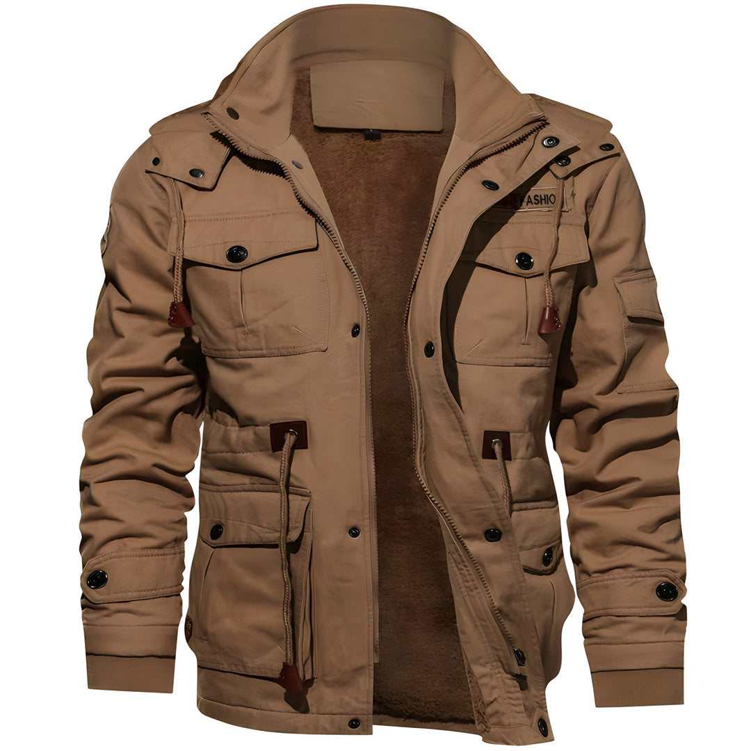 Herren Militärjacke Mit Mehreren Taschen