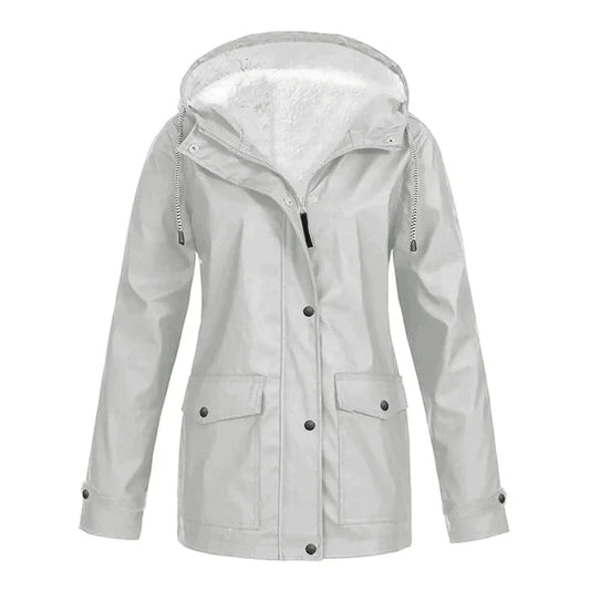Regenjacke mit Teddyfutter