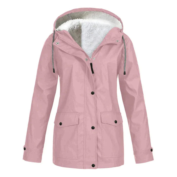 Regenjacke mit Teddyfutter