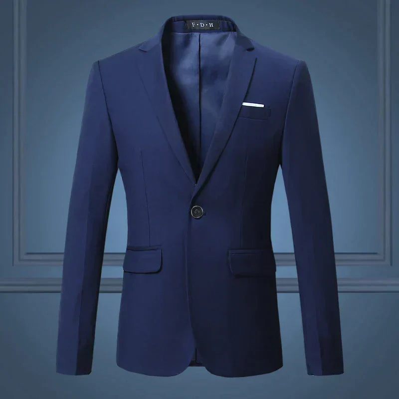 Herren Blazerjacke Mit Klassischem Schnitt