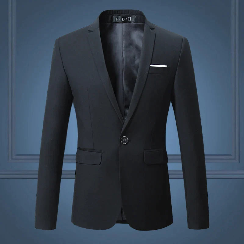 Herren Blazerjacke Mit Klassischem Schnitt