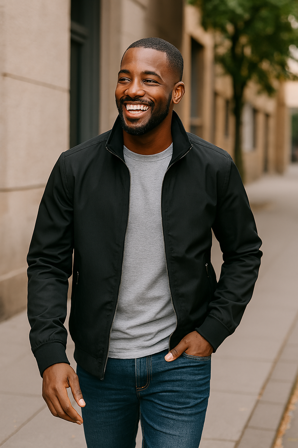 Herren Slim Fit Bomberjacke Für Frühling Und Herbst