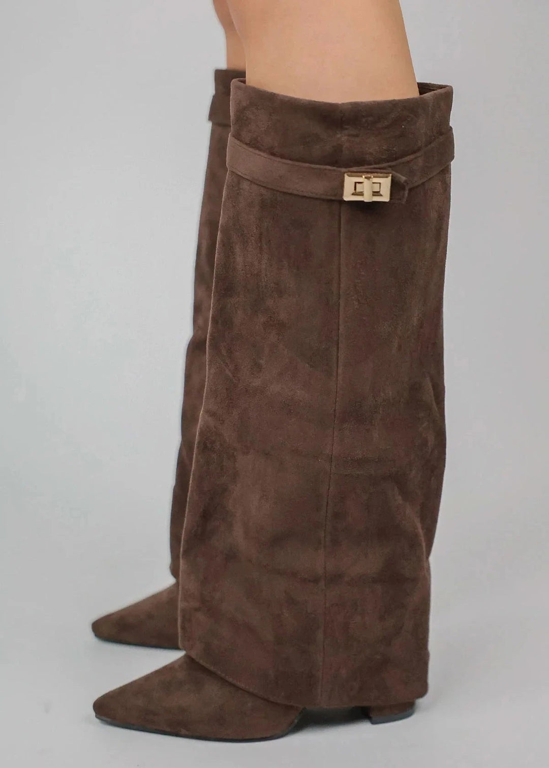 Damen Ankle Boots Mit Blockabsatz Und Reißverschluss