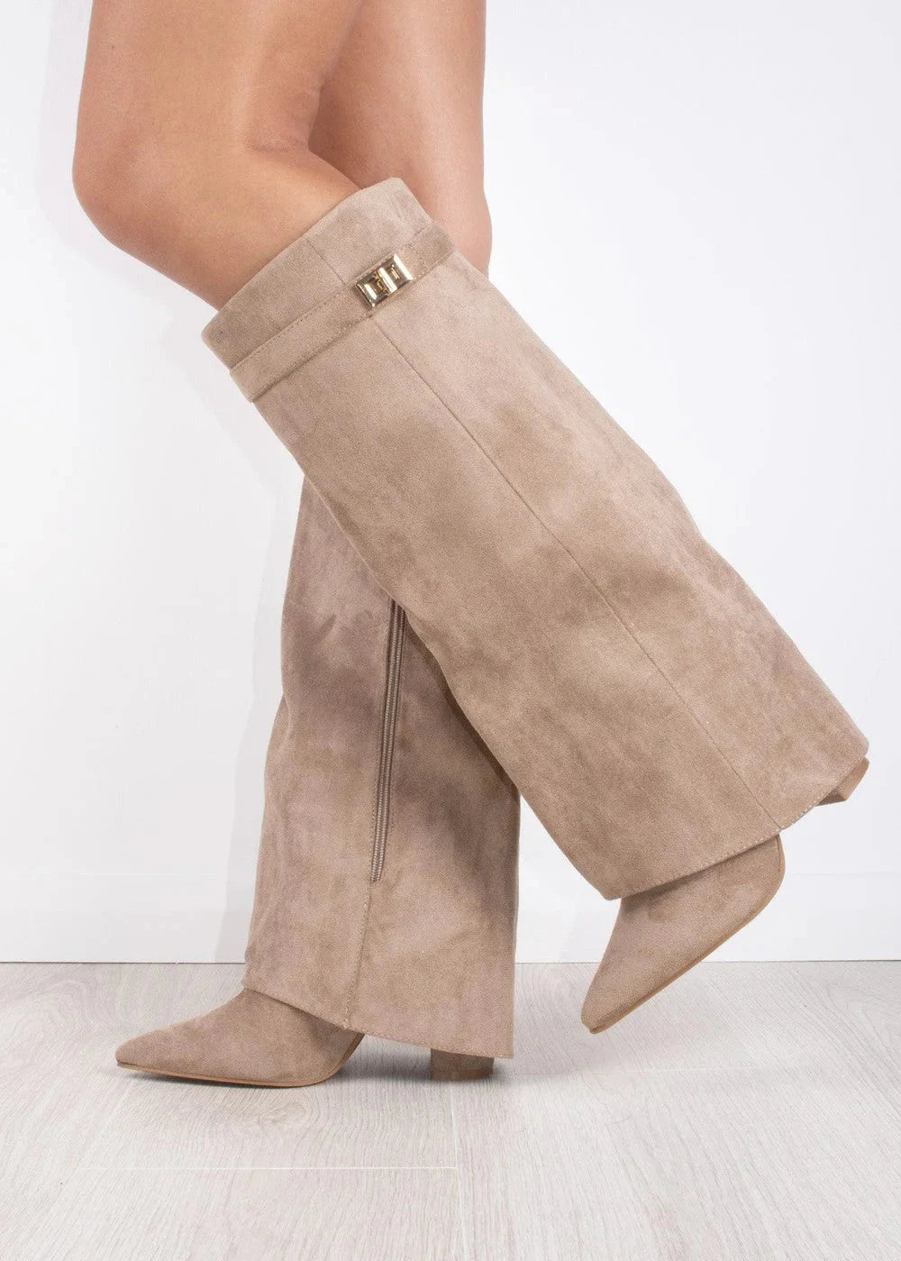 Damen Ankle Boots Mit Blockabsatz Und Reißverschluss