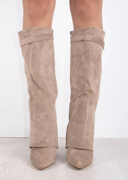 Damen Ankle Boots Mit Blockabsatz Und Reißverschluss