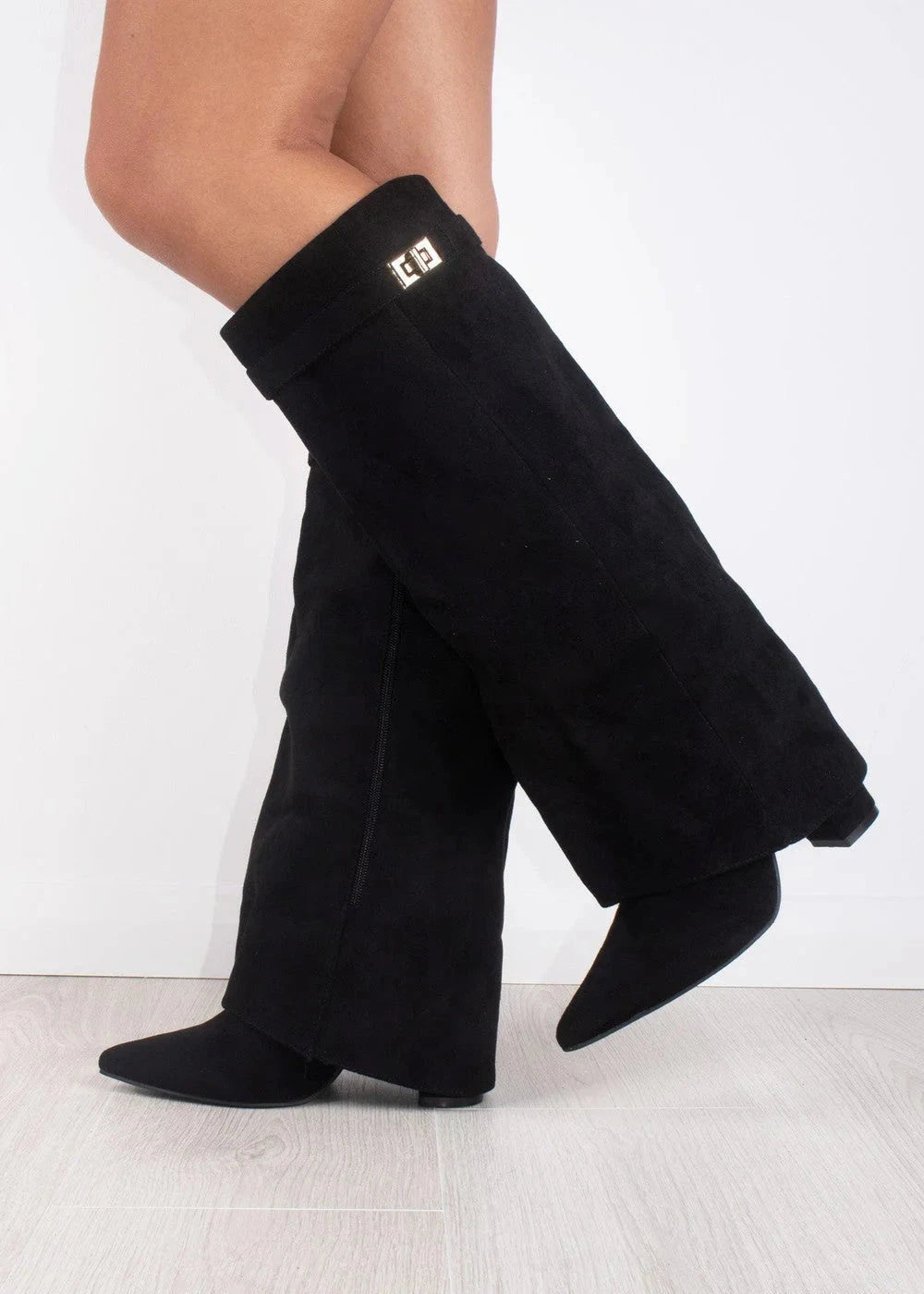 Damen Ankle Boots Mit Blockabsatz Und Reißverschluss
