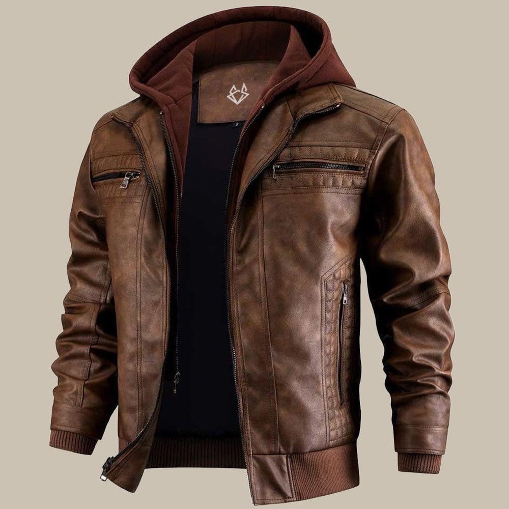 Herren Jacke Mit Kapuze Und Klassischem Schnitt