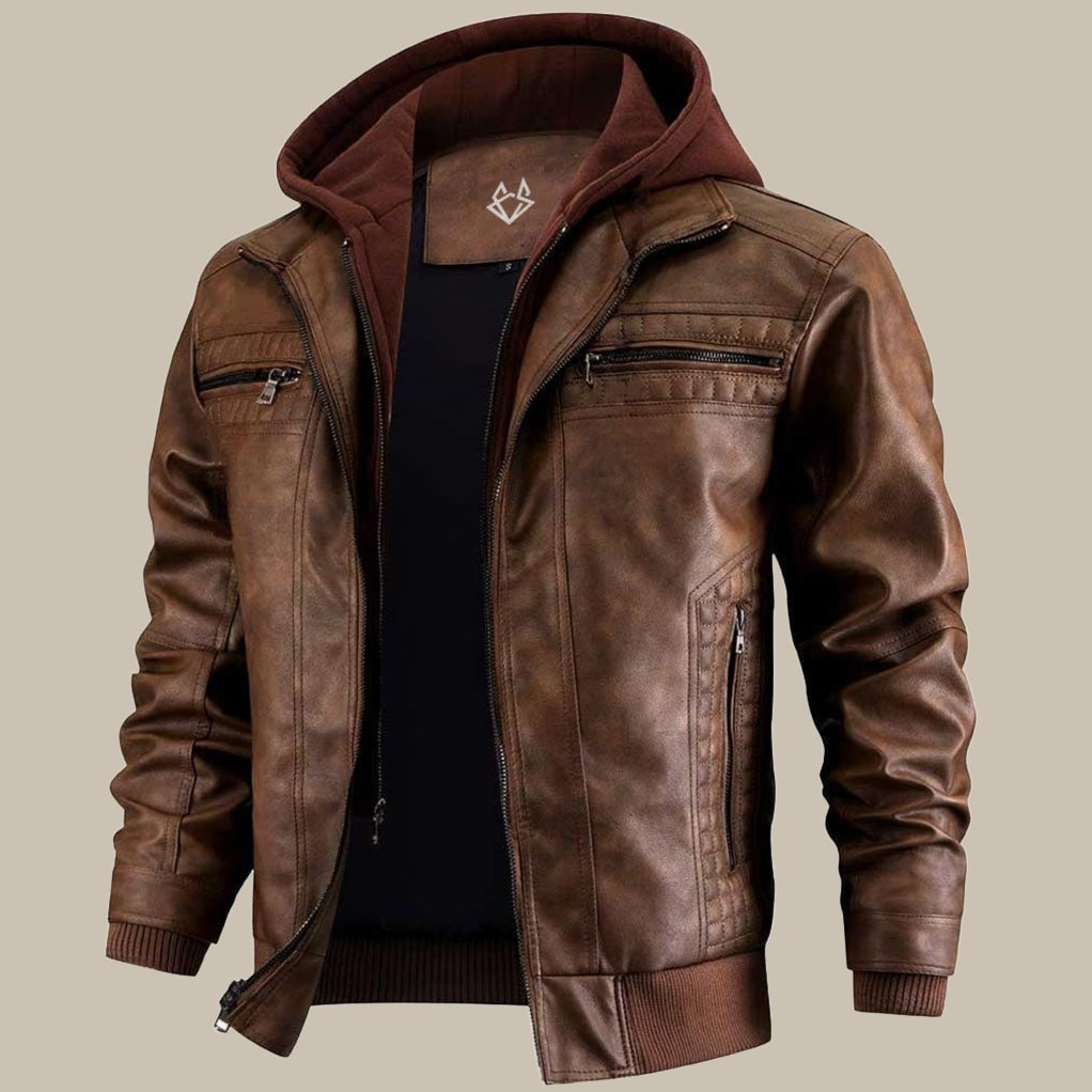 Herren Jacke Mit Kapuze Und Klassischem Schnitt