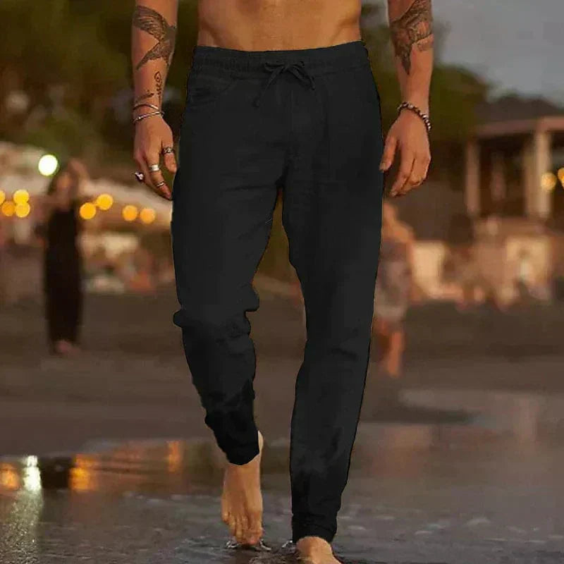 Herren Leichte Leinenhose Sommerhose