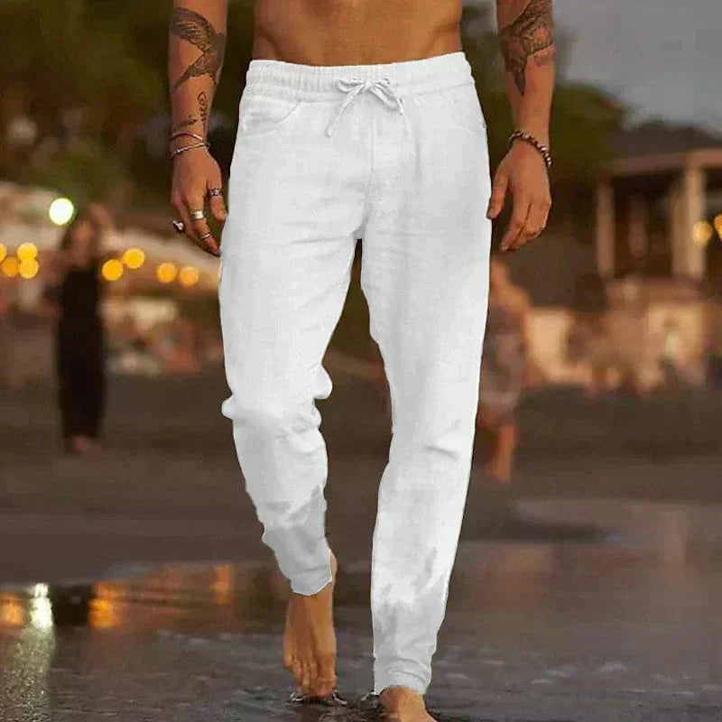 Herren Leichte Leinenhose Sommerhose