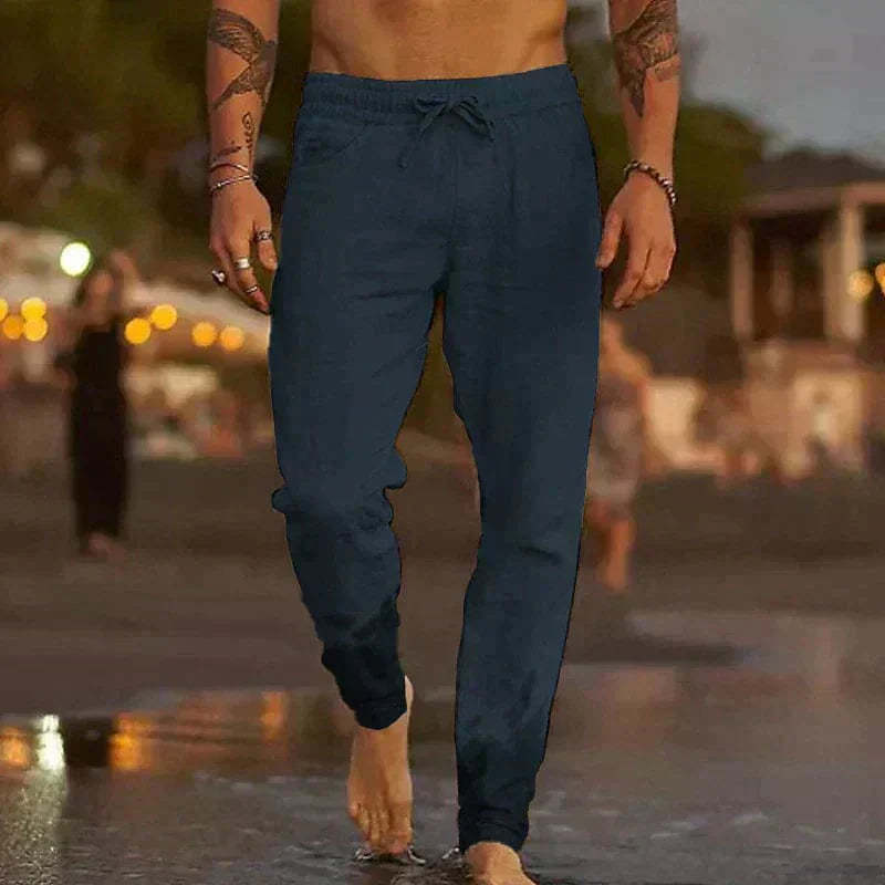 Herren Leichte Leinenhose Sommerhose