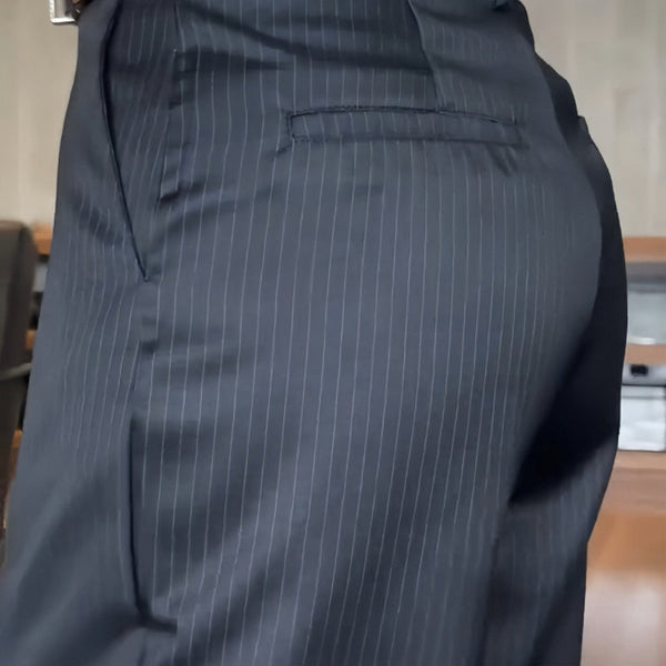 Damen Gestreifte Elegante Anzughose