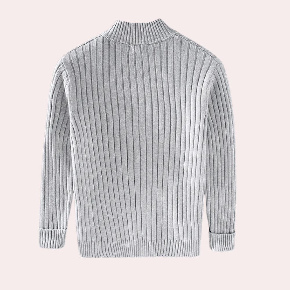 Herren Strick Cardigan Mit Reißverschluss
