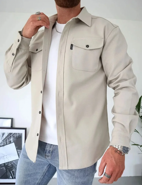 Herren Hemdjacke Mit Modernem Schnitt Und Vielseitigem Design