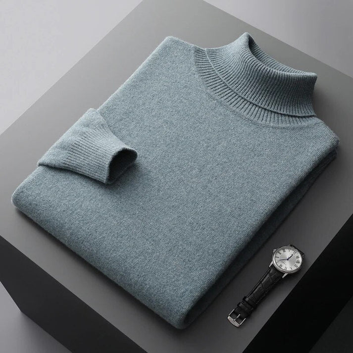 Herren Kaschmir Rollkragenpullover Mit Klassischem Design