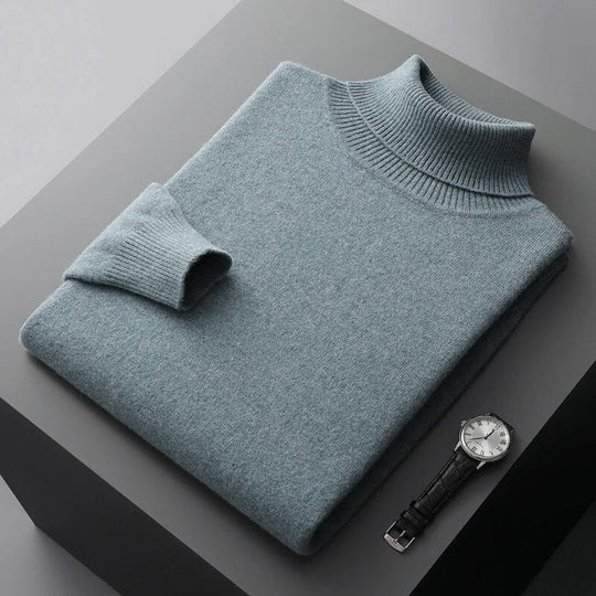 Herren Kaschmir Rollkragenpullover Mit Klassischem Design