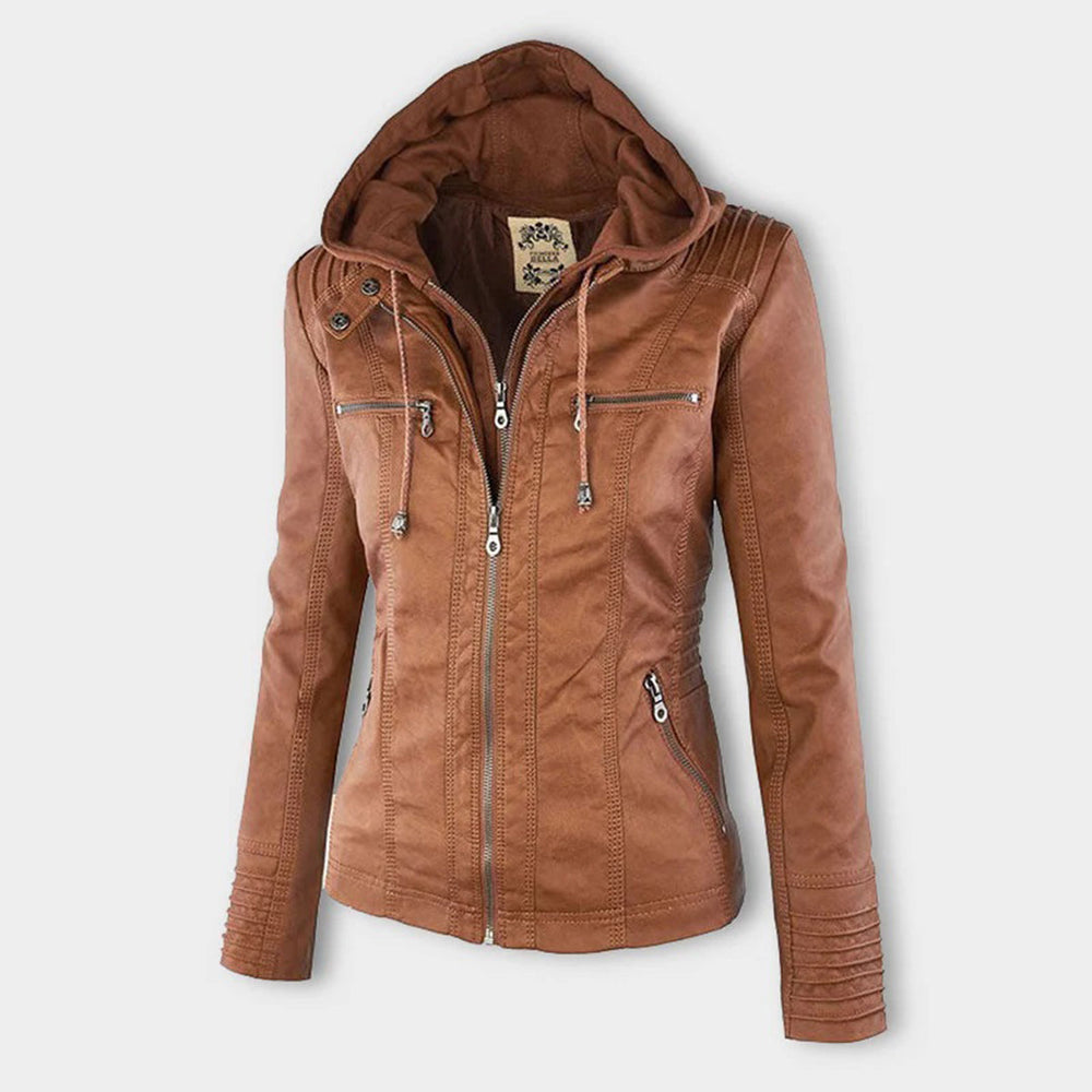 Damen Jacke Mit Kapuze Im Wetterfesten Design