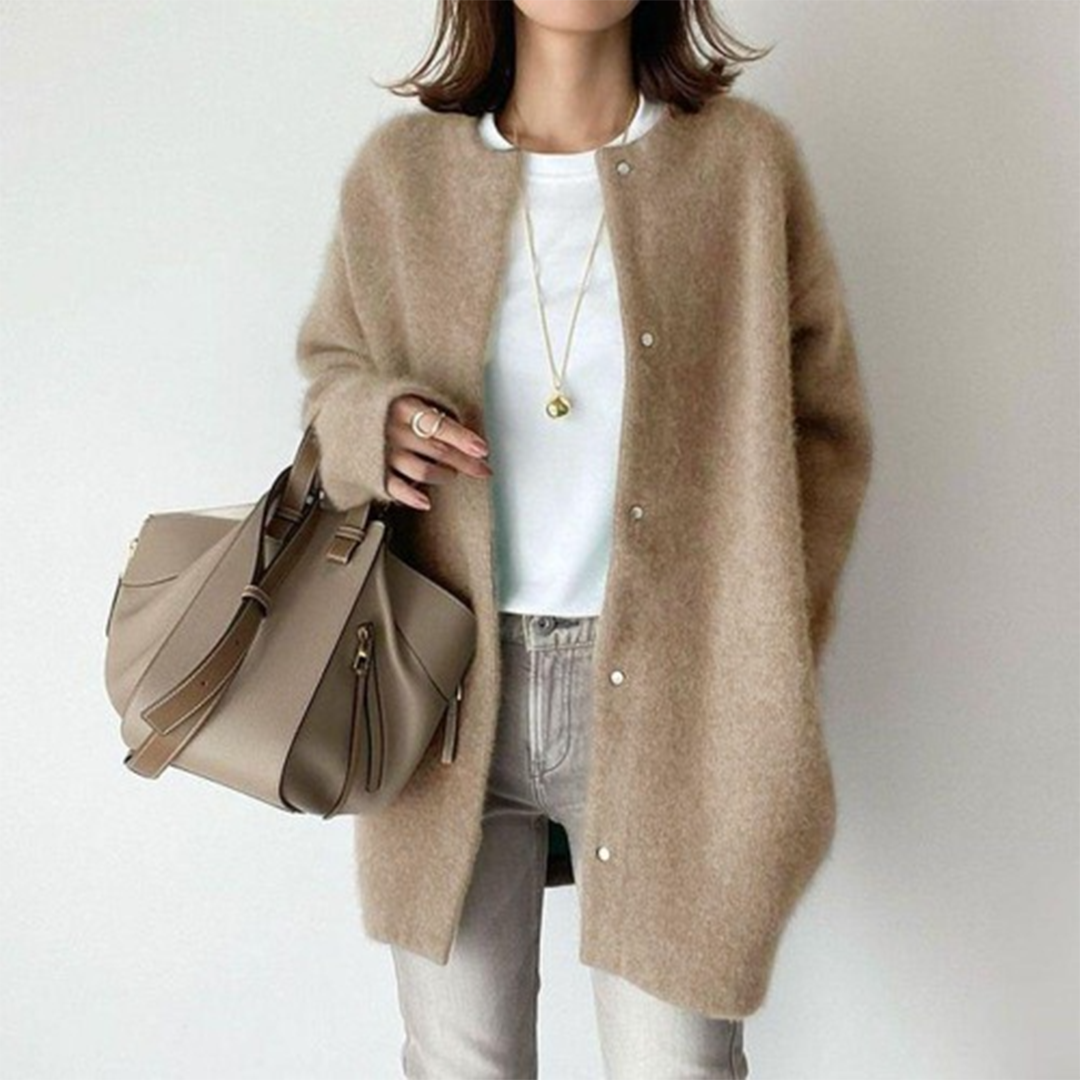 Damen Strickjacke Mit Raffiniertem Design
