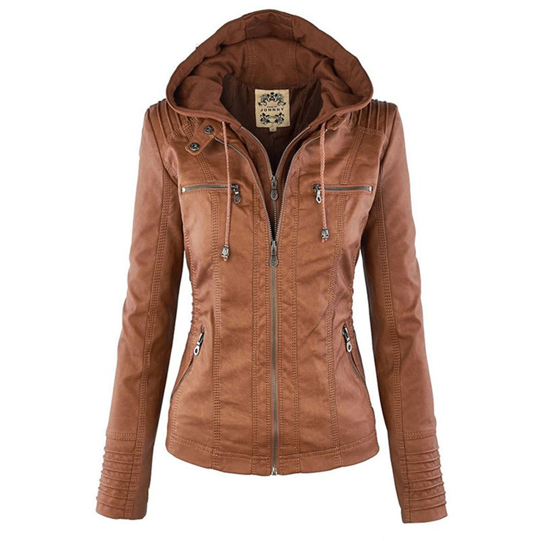 Damen Jacke Mit Kapuze Im Wetterfesten Design