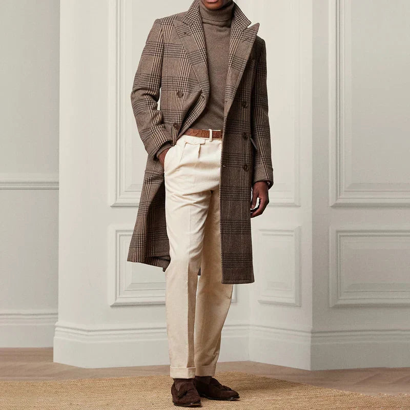 Herren Cordhose Mit Hoher Taille Und Falten