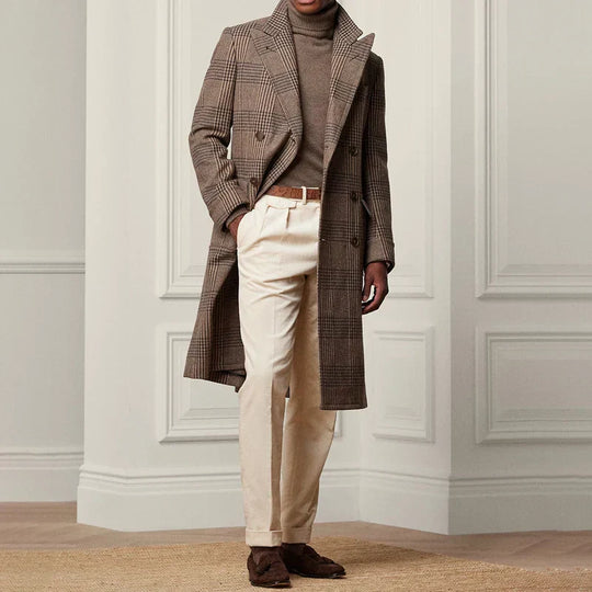 Herren Cordhose Mit Hoher Taille Und Falten