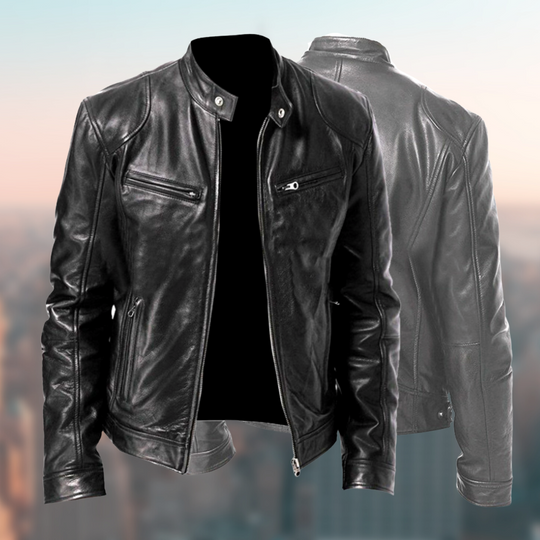 Herren Jacke Aus Glattem Material Mit Klassischem Schnitt