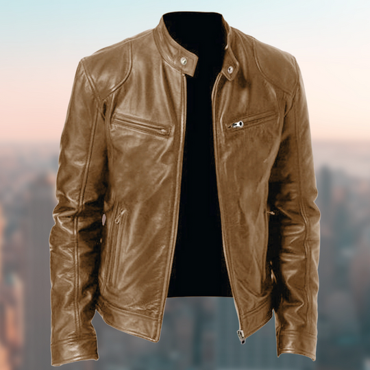 Herren Jacke Aus Glattem Material Mit Klassischem Schnitt