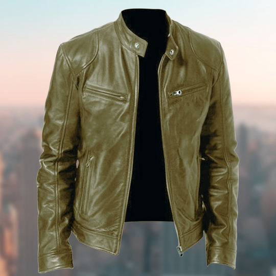 Herren Jacke Aus Glattem Material Mit Klassischem Schnitt