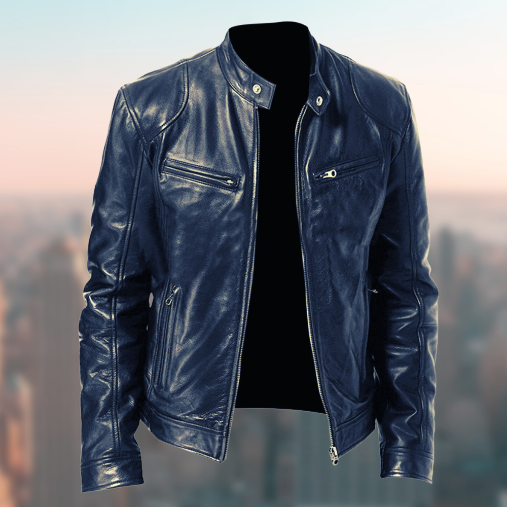 Herren Jacke Aus Glattem Material Mit Klassischem Schnitt