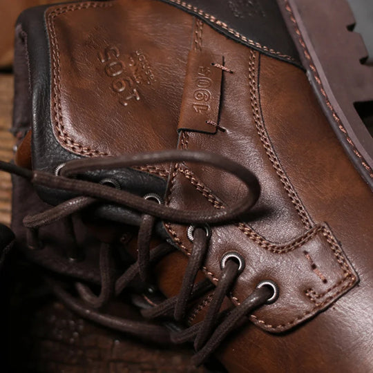 Herren Stiefeletten Aus Leder Mit Klassischem Design