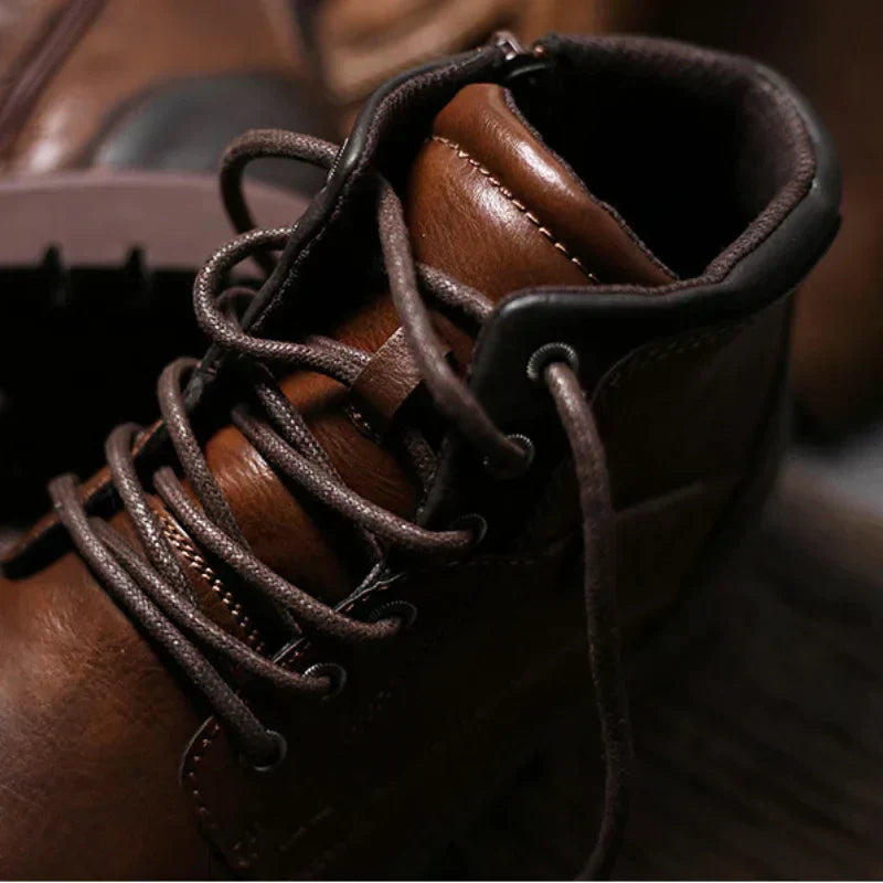 Herren Stiefeletten Aus Leder Mit Klassischem Design