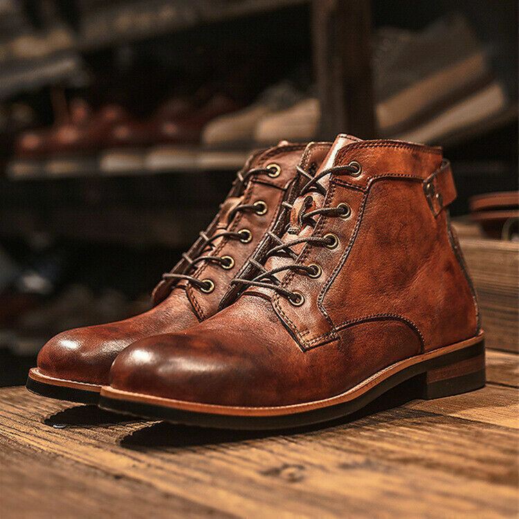 Herren Stiefel Mit Klassischem Schnürdesign