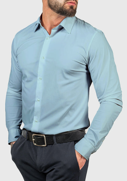Herren Stretch Knitterfreie Business-Hemd