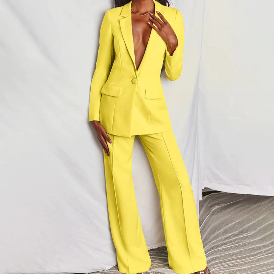 Damen Hosenanzug Mit Blazer Und Hose Im Modernen Stil