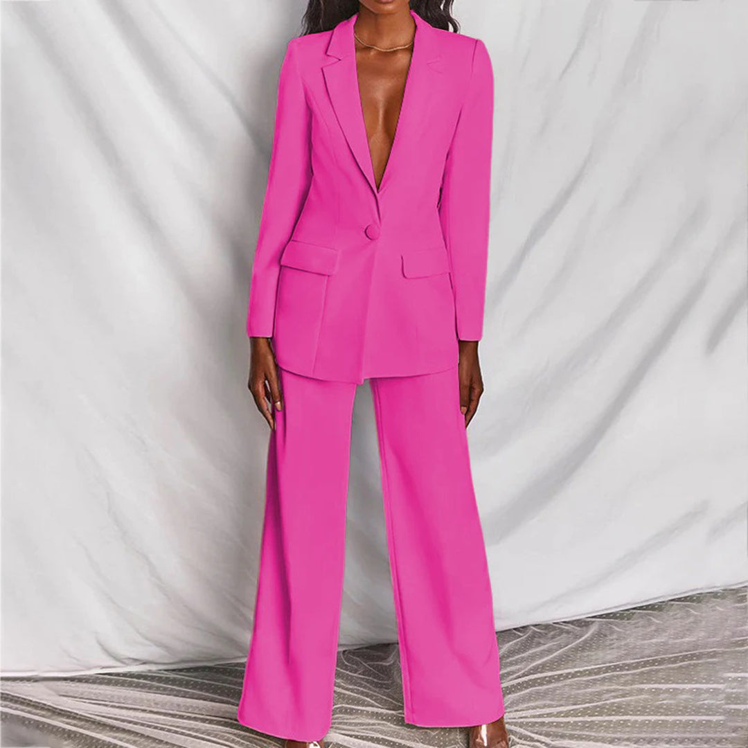 Damen Hosenanzug Mit Blazer Und Hose Im Modernen Stil