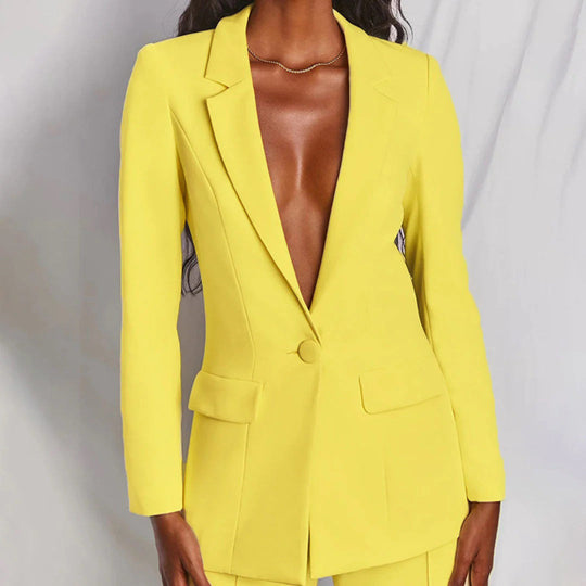 Damen Hosenanzug Mit Blazer Und Hose Im Modernen Stil