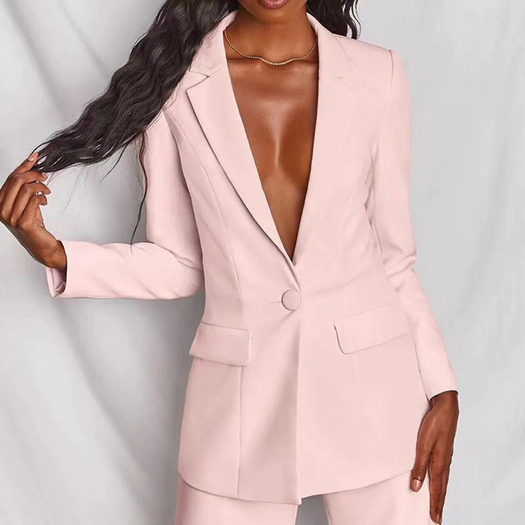 Damen Hosenanzug Mit Blazer Und Hose Im Modernen Stil