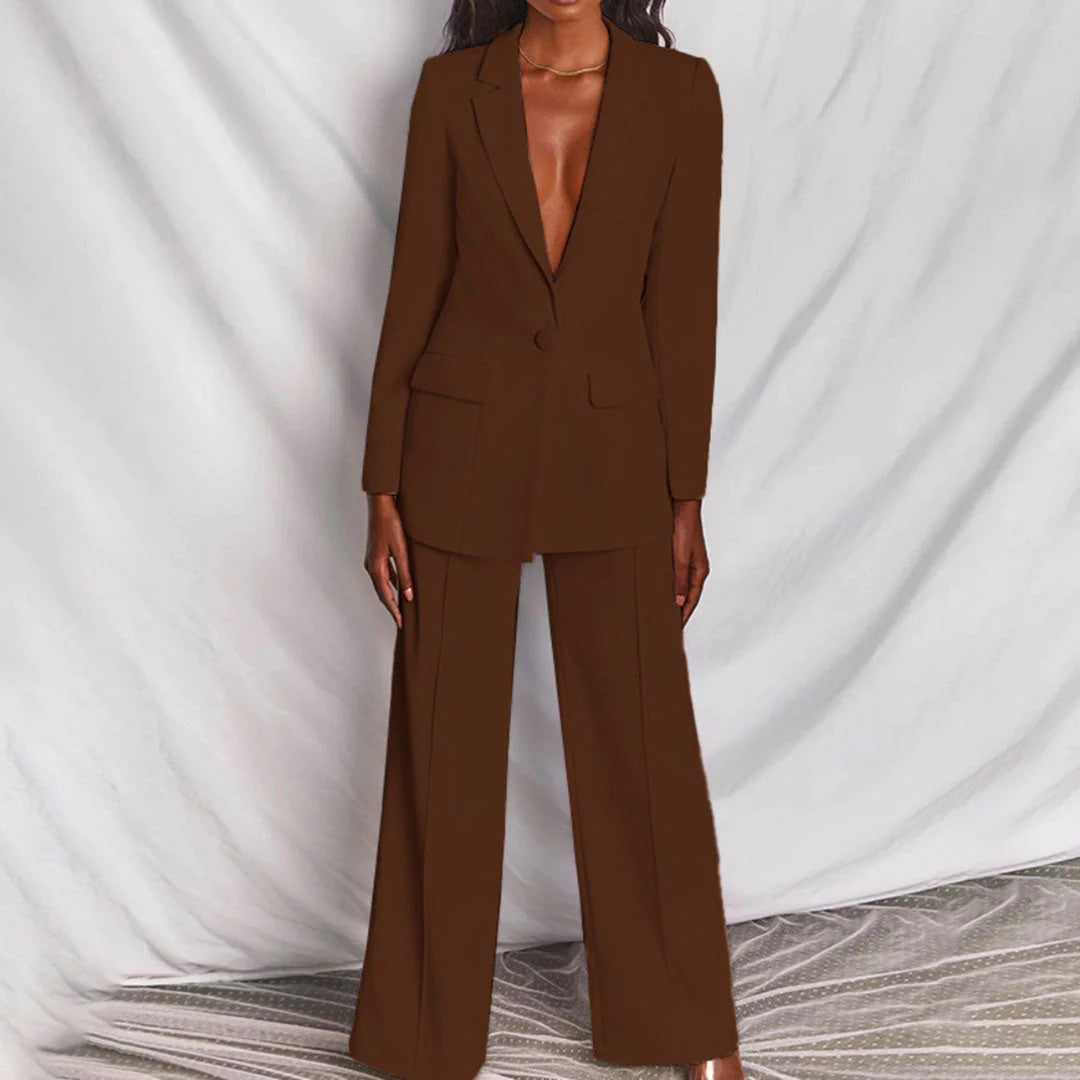 Damen Hosenanzug Mit Blazer Und Hose Im Modernen Stil
