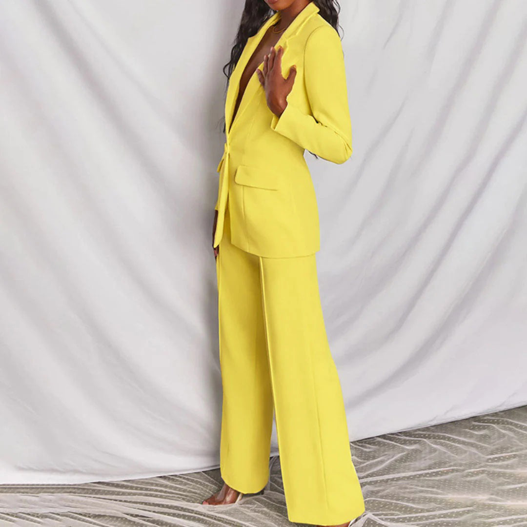 Damen Hosenanzug Mit Blazer Und Hose Im Modernen Stil