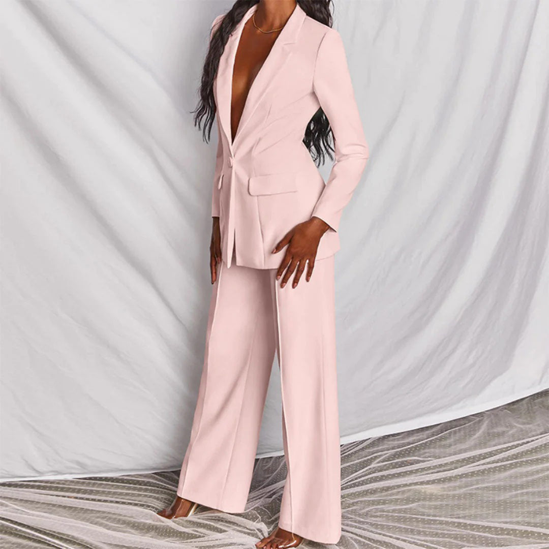 Damen Hosenanzug Mit Blazer Und Hose Im Modernen Stil