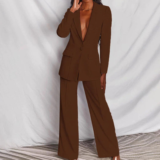 Damen Hosenanzug Mit Blazer Und Hose Im Modernen Stil